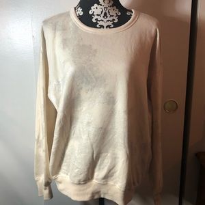White and silver sweatshirt